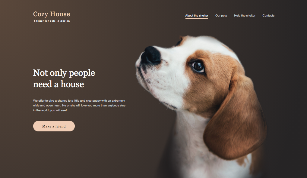 Shelter main-page